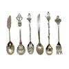 6PCS/Set Vintage Court Coffee Spoon Ice Cream Spoon Jam Spoon Dessert Spoon Crystal Head Tableware Set Gift Crafts