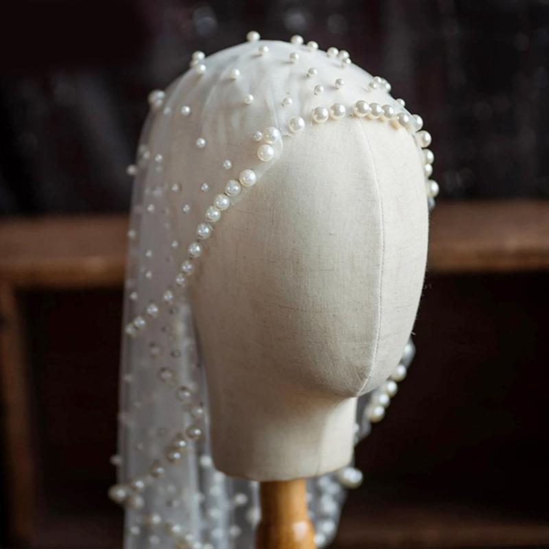 Junggesellinnenabschied Perlen Brautschleier Dekorationen, Brautgeschenk, Hochzeitskleid Zubehör Kopfschmuck Schleier