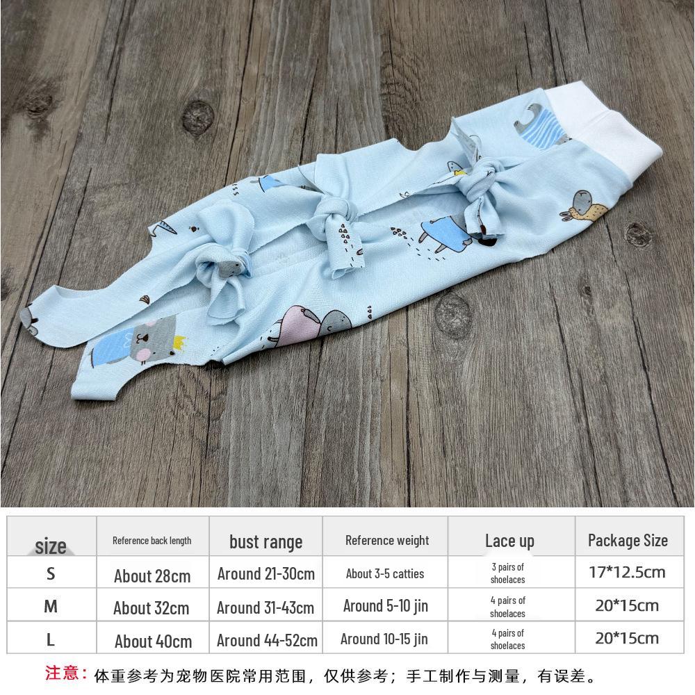 Breathable Anti-Lick & Anti-Shedding Spay Suit for Cats, Four-Legged Design