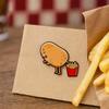 Brooch Pin, Potato French Fries Design Brooch, Thickened Zinc Alloy Badge, Enamel Paint Stable Buckle Pins for Backpacks And Hoods