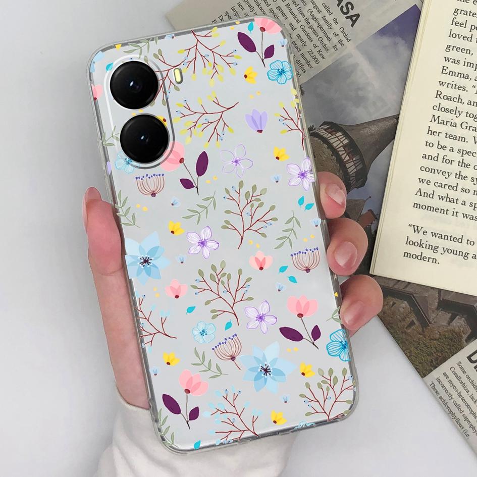 New Case For Xaimo 14T 15 Poco X7 X6 X5 X4 X3 M5 M6 M7 F4 Pro Plus Pretty Butterfly Flower Pattern Clear Silicone Protective Covers For Xiaomi Housing