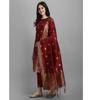 Women's Designer Party Wear Top Tunic Cotton Silk Kurti Pant Dupatta Set Salwar Kameez