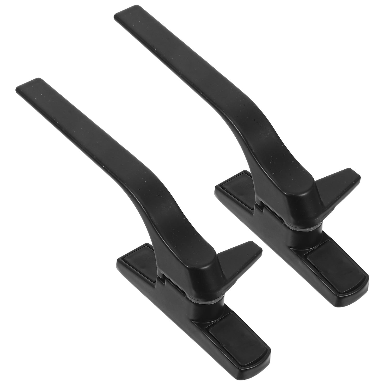 2pcs Casement Handle Right-Handed Sliding Door Hardware Smooth Operation Nonslip Grip Replacement Window Lock Exterior Casement nero