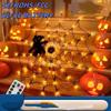 Halloween Led String Light Spider Web Ghost Festival Atmosphere Light For Haunted House Party Decoration Colorful Lighting