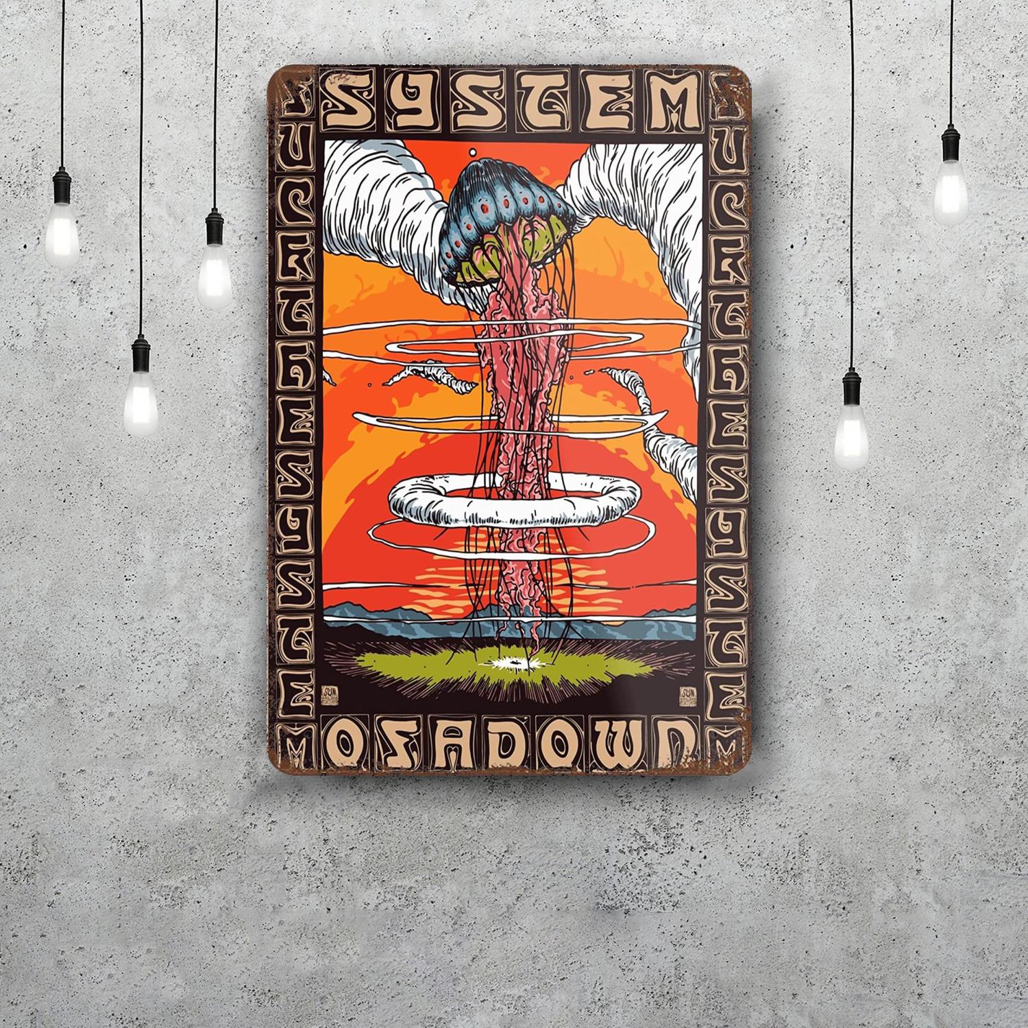 

System of a Down Band Funny Bar Metal Sign Retro Plaque Sign Alcohol Drinker Pub Club Man Cave Kitchen Wall Decoration 20x30cm（7.8x11.8inch）
