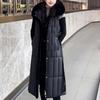 Fashion Winter Long Vest Woman Coats Elegant Thick Warm Sleeveless Parka Women's Jackets