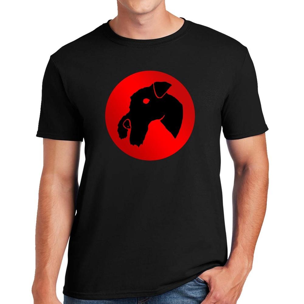Airedale Terrier Dog Men's T-shirt Retro Thundercats Cartoon Style