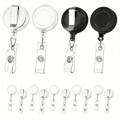 Ausweishalter mit Metall-Gürtelclip, Einziehbarer Ausweishalter zum Aufhängen von Namensschildern, Ausweisen, Schlüsselkarten und Schlüsselanhängern, Zurück zur Schule