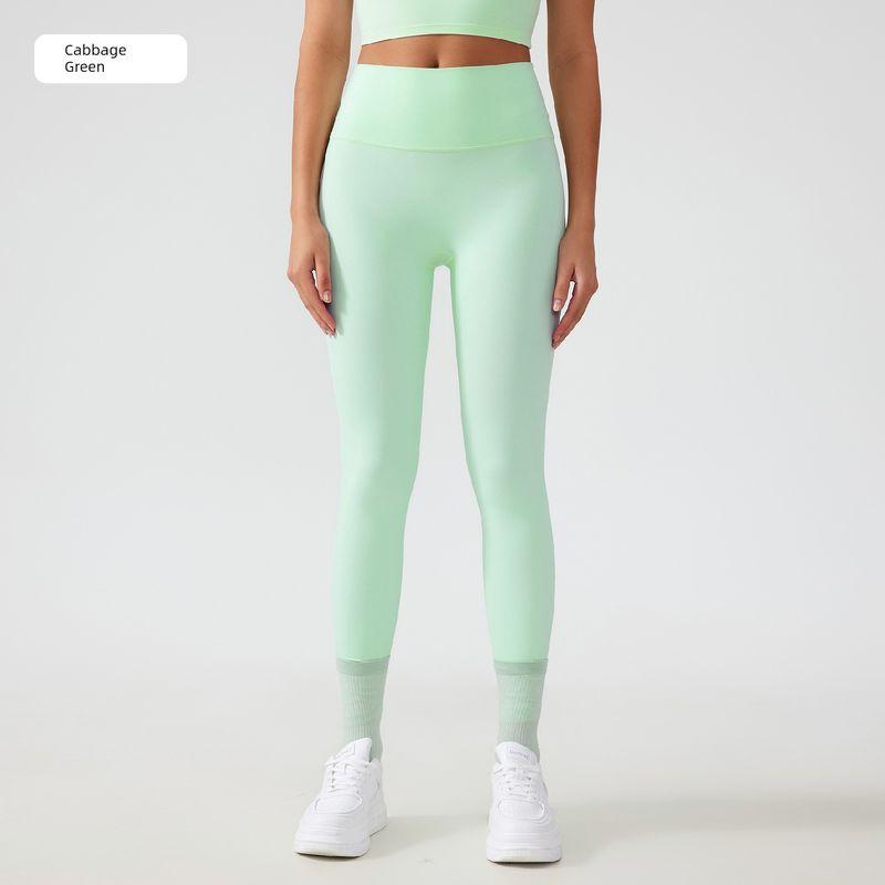 Lu Same Style Free Size Nude Feel No Embarrassment Line Yoga Pants Female 2025 Best Selling Hip Raise Shaping Sports Workout Ankle Length Pants
