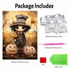 DIY Pearl Bead Art Canvas Halloween Pumpkin Cute Character Frameless 3D Painting Kit for Bedroom Living Room Wall Decor Crafts