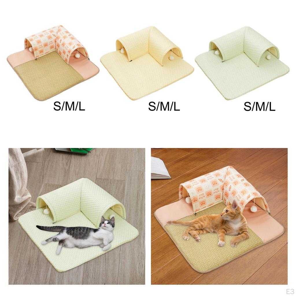 Cat Bed Cooling Mat Multifunction Reversible Easy To Carry Clean Exercising L Molding