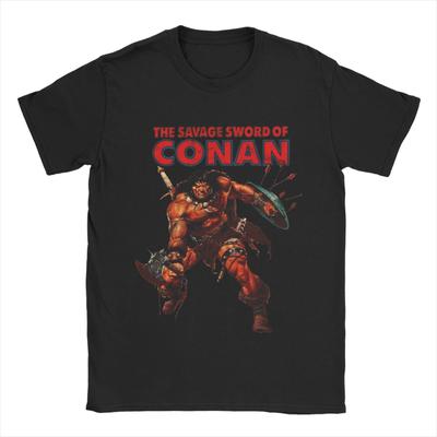 Conan the Barbarian T-Shirt Summer Movie Novelty T Shirts Couple Cotton O Neck Plus Clothing Short Sleeve Aesthetic Tshirt
