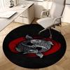 1pc Koi Fish Yin Yang Symbolism Round Carpet, Made of Polyester,Office Chairs, Living Rooms, Or Bedrooms, a Cool Rug for The Living Room.ydt26018