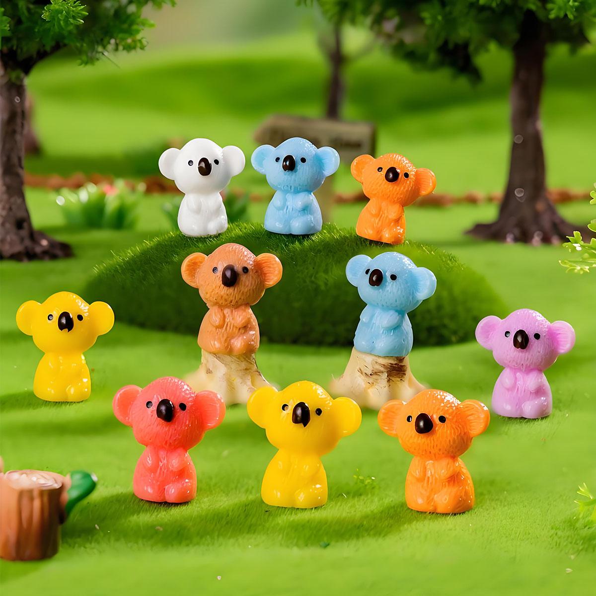 

10/20Pcs Mini Resin Koala Miniatures Animals Figures Cute Koala Figurine Tiny Animal Ornament For Diy Fairy Garden (As shown-3557)-