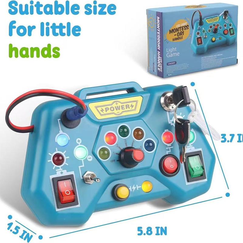 LED Light Switch Busy Board Toddler Montessori Early Education Learning Toy Logical Thinking Training Game Board Children Gifts