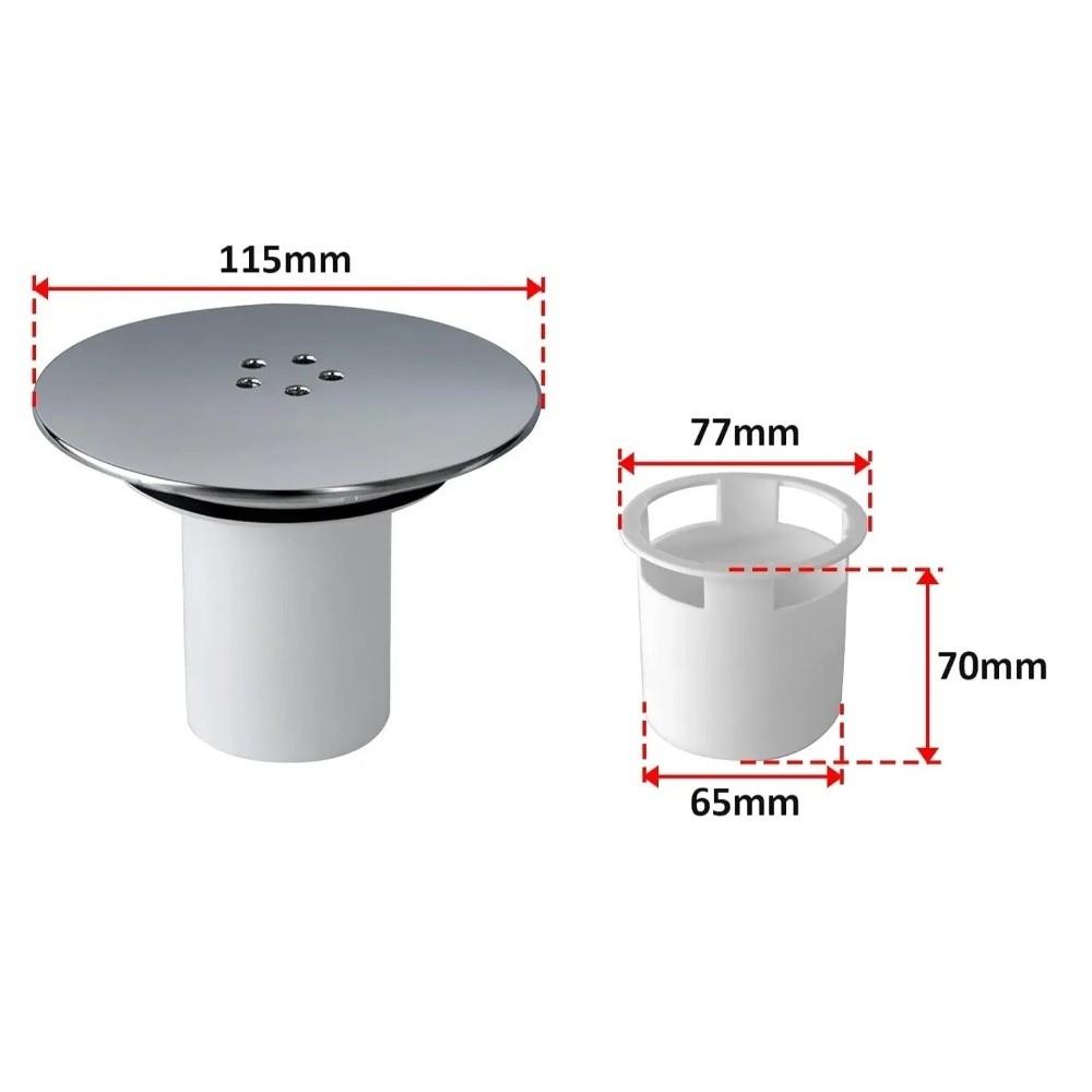Copertura Scarico Doccia 115mm Copertura Sifone Doccia Rimovibile Tappo Vasca Durevole Bagno