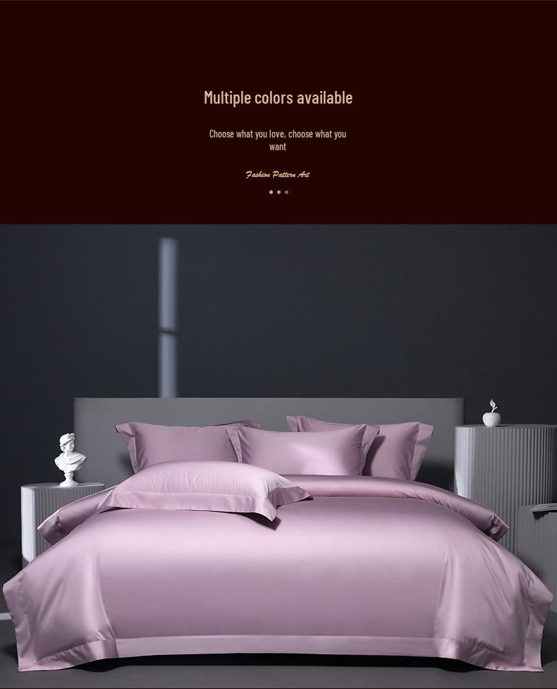 2025 High-End Long-Staple Cotton 160 Bed Sheet 4-Piece Set - Pure Cotton Duvet Cover & Fitted Sheet