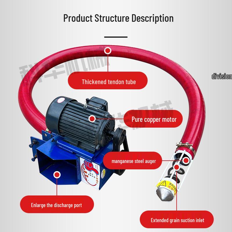 Compact Vehicle-Mounted Auger for Grain, Sand, and Cement
