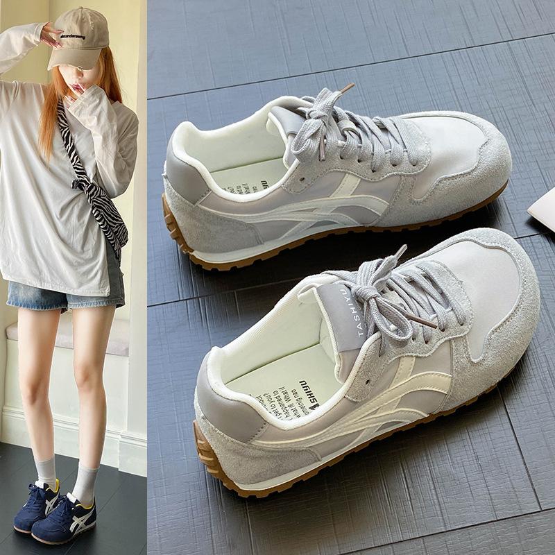 Women's Gander Training Shoes Casual Sports Shoes 2025 New Flat-bottomed 100 Summer Soft-soled Retro Atai Little White Shoes