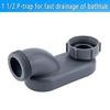 1/2 P Bathtub Drain Fitting With Antiodor P Trap For Bathroom Waste Management