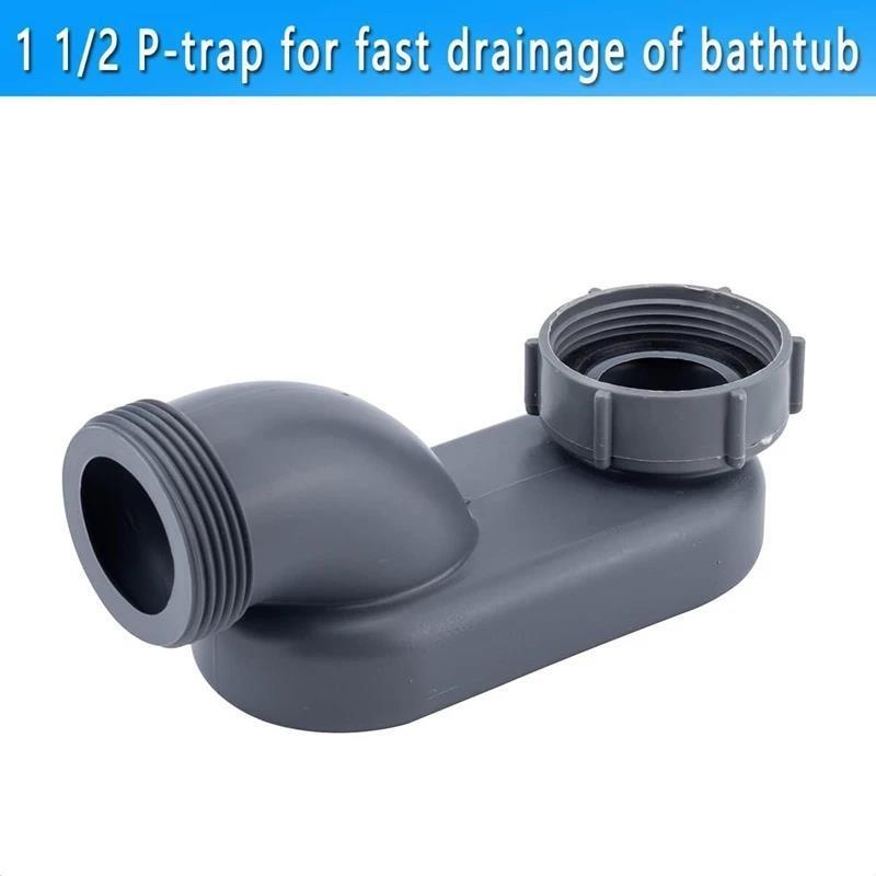 1/2 P Bathtub Drain Fitting With Antiodor P Trap For Bathroom Waste Management