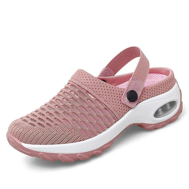 Ladies Summer Platform Sandals Women Mesh Sneakers Breathable Slip On Buckle Strap Female Beach  Outdoors Shoes Woman