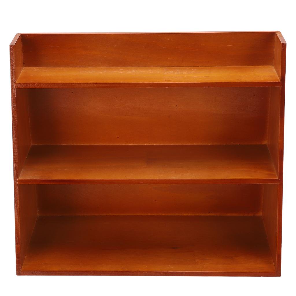 Vintage Displayplank Houten 3 Laags Opslag Vrijstaand Wandmontage Decoratief Bureau Rek voor Koffiekopje Parfum