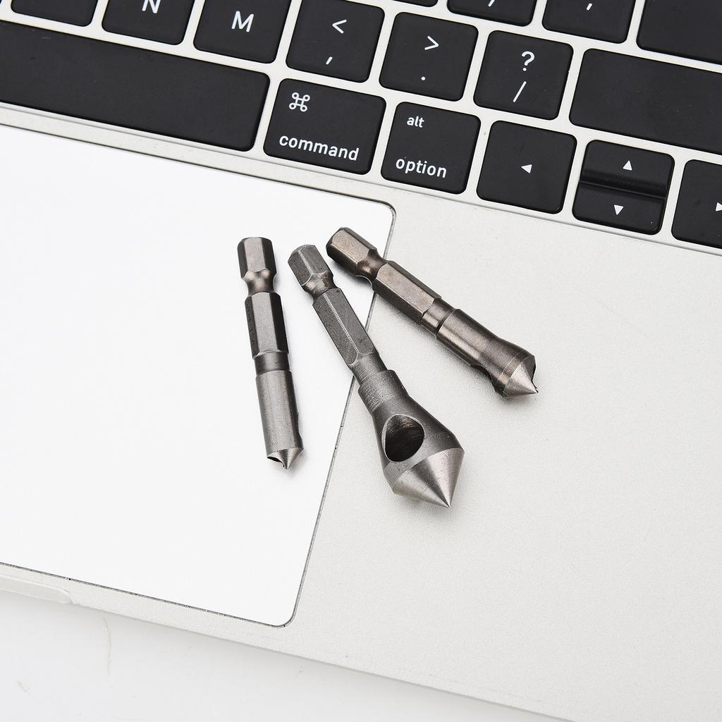 90 Degree Bevel Hole Chamfering Drill Bit Set Deburring Drill Bit Tool Set for Woodworking Use