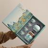 Ding Qianli Jiangshan Kung Fu Tea Set Outdoor Travel Portable Ceramic Tea Pot Guochao Business Companion