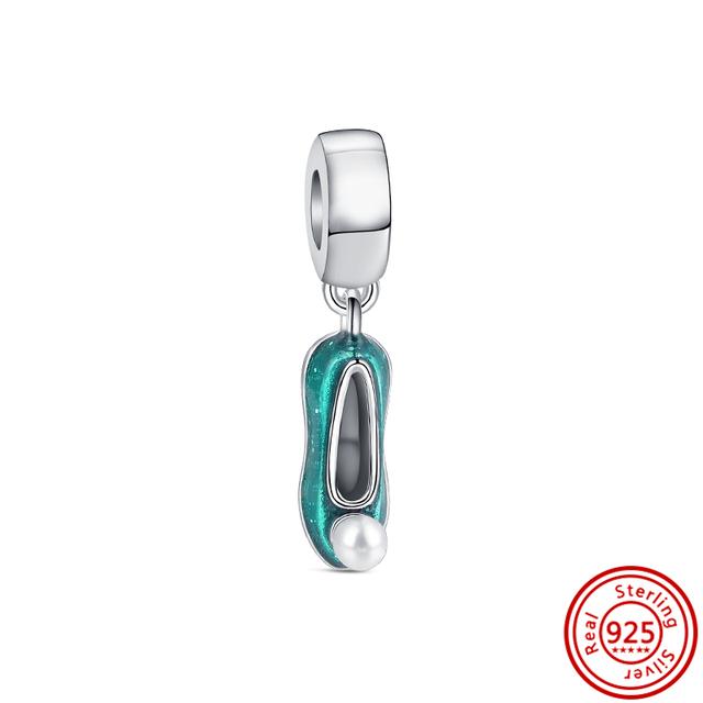 Argint 925 Tocuri înalte Patine Papuci Pantofi Pandantive Fit Charms Brățară Mărgele Bijuterii pentru femei