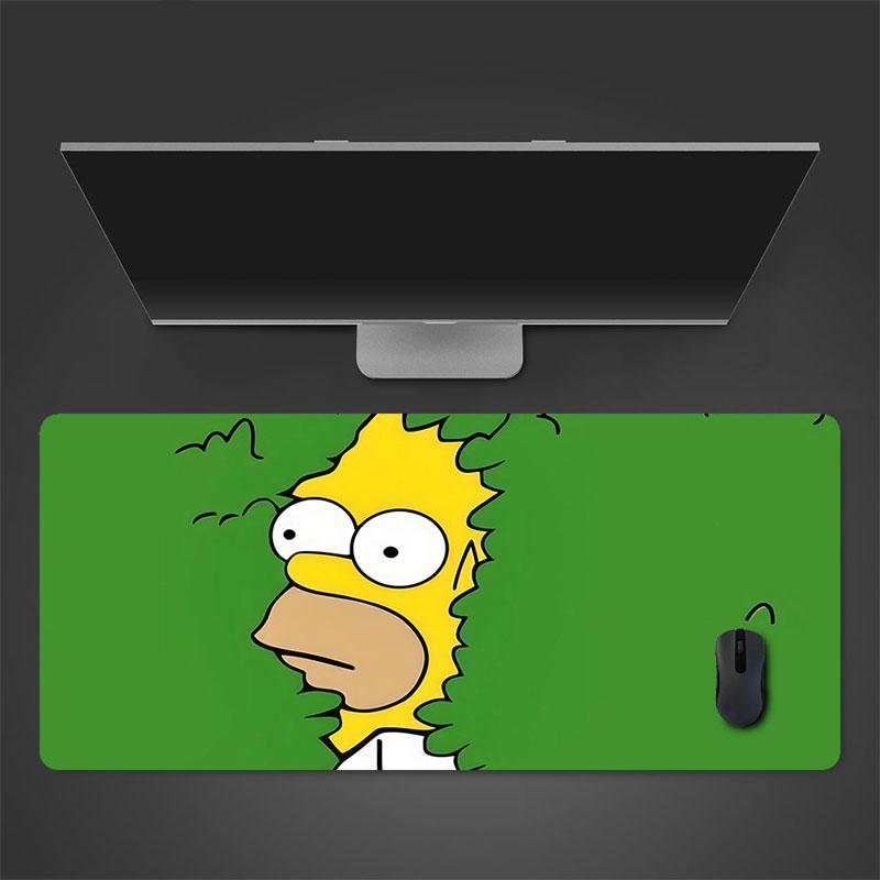 Homer Simpson Mouse Pad, Large Gaming Desk Mat, Non-slip XXL Mousepad for Laptop & Tablet, Mini PC Playmat with Stitched Edges