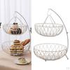 Creative 2-Tier Fruit Basket Bowl Storage Shelf Display Standing Multipurpose for