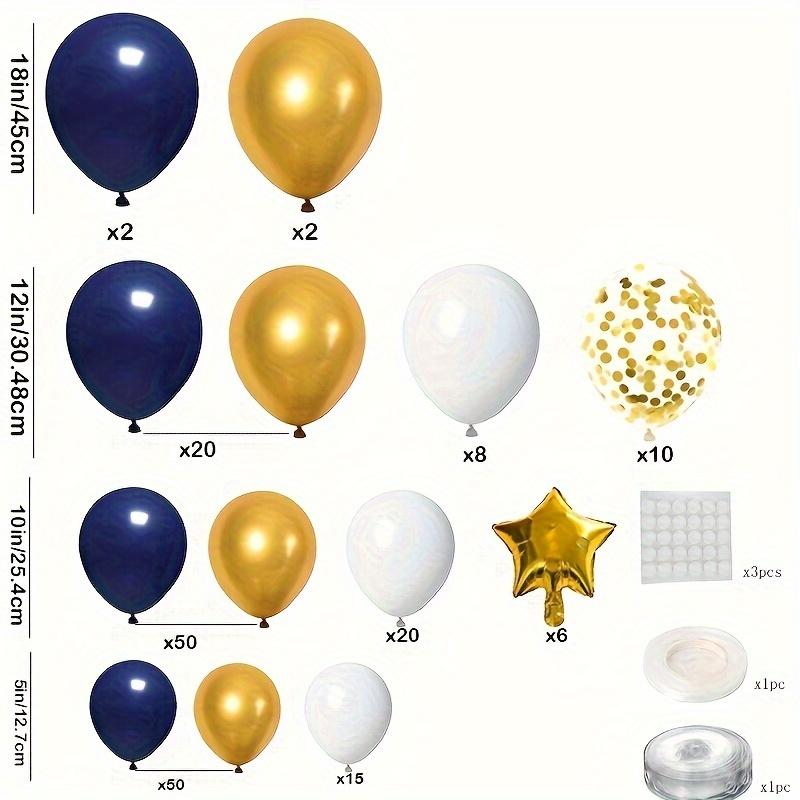

188pcs Navy Blue Balloons Garland White Silver Confetti Balloon Arch Kit Birthday Party Gender Reveal Wedding Decoration Globos others