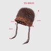 Autumn Winter Plush Pullover Hat Women Wool Hat Coldproof Warm Knitted Hat