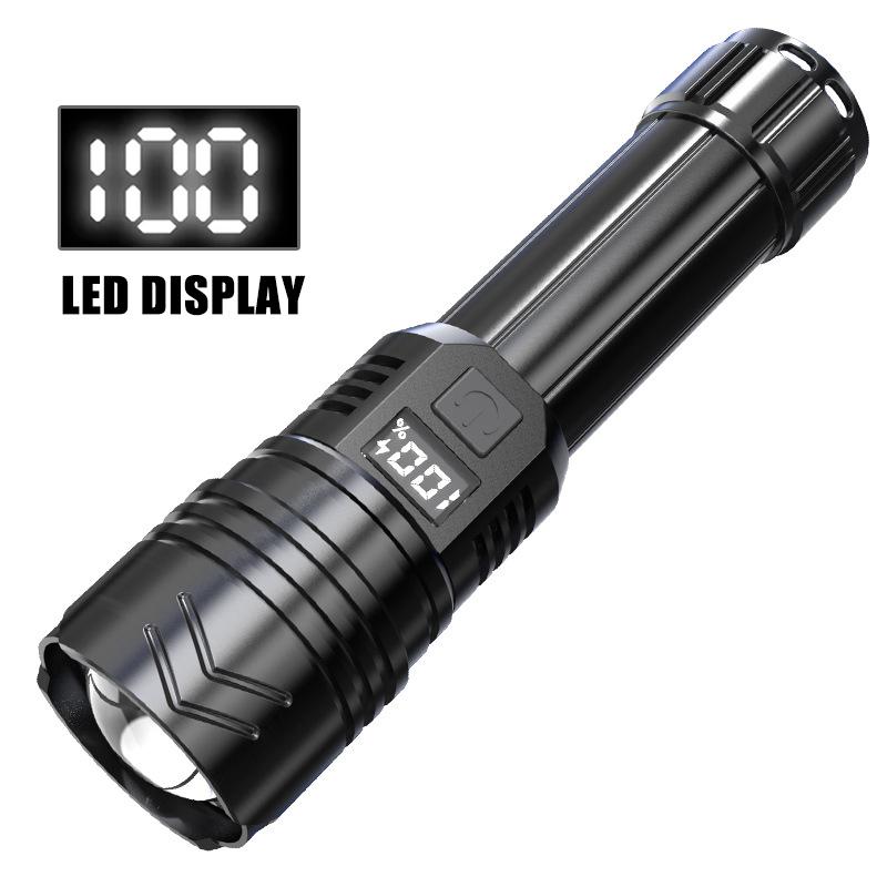 680000LM Portable Strong Light LED Flashlight Rechargeable Powerful Tactical Flashlights Zoomable Torch Outdoor Camping Fishing