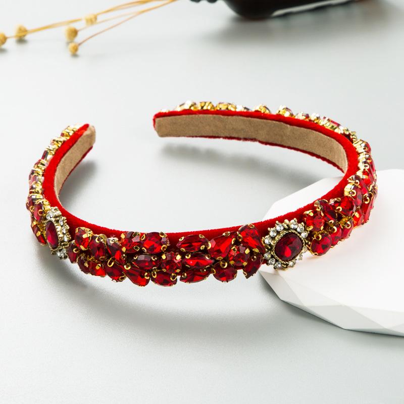 Full Rhinestone Headband For Women Colorful