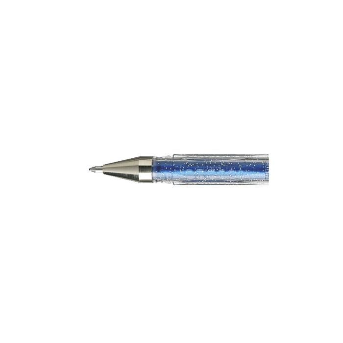 Stylo encre gel - Posca - Signo pailletés - 1 mm - Bleu pailleté - Écriture large