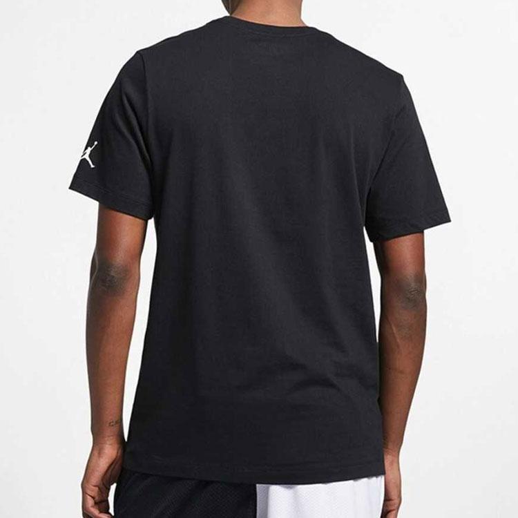 Air Jordan Basketball Sports Crew Neck Logo Short Sleeve T-Shirt Men Tops Black CZ2349-010