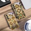 Gouden leliebloem totem voor Samsung Galaxy S26 S20 FE S21 S22 S23 Plus S24 Ultra 25Ultra S21+ S9 S22 Gouden glazen telefoonhoesje