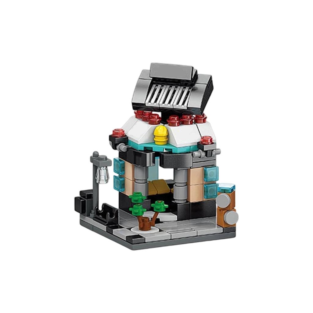 Children's Small  Street View Building , City Building Models Compatible With Puzzle Assembly, Boys' And Girls' Toys