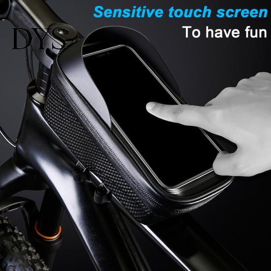 Waterproof Bike Pouch Phone Bag EVA Hard Shell Touchscreen Lightweight Cycling Bicycle Road Mountain Top Tube Front Frame Cellphone