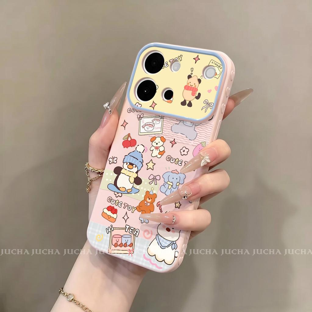 Applicable To Vivos11 Mobile Phone Case Fashionable New S11 High-end Cartoon S11pro Fun Cartoon Animal Party