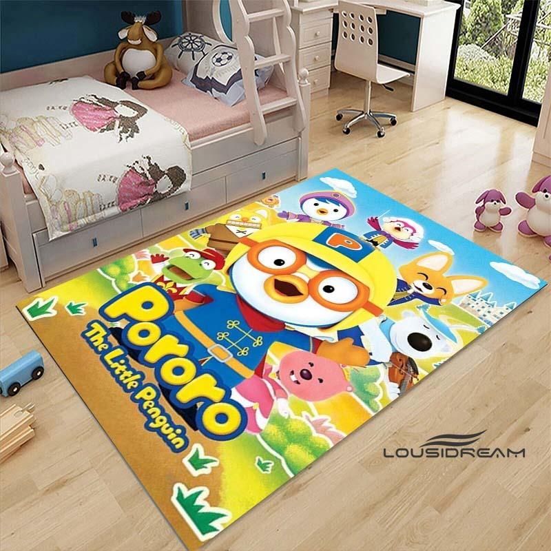 2026 Tappeti con Motivo a Forma di Pesce Carino P-Pororo-Park 15 Misure Tappetino per Pavimento Soggiorno Camera da Letto Comodino Tappeto Area Tappeto per Giochi Camera dei Bambini Decorazione per la Casa