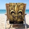 Custom Name Beach Towel Believe Saint Beach Towel, Soft Microfiber, Gift for Her/Him, Birthday, for Pool, Beach, Travel, Fan gifts