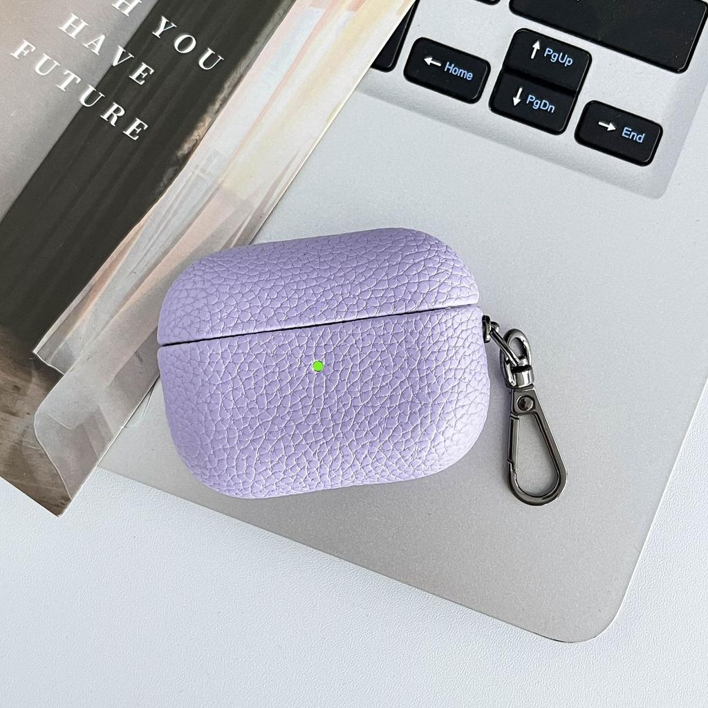 High End Business Bluetooth Earphone Case For Apple AirPods 1 2 3 4 Pro 2 3 Retro Litchi Texture Leather Protect Headphone Cover