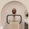 Suction Cup Walnut Towel Rack Medieval Style Punch-Free Wall-Mounted Bathroom Towel Ring Bathroom Towel Hanging Rack