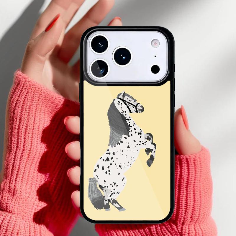 Horse Painted Art soft Phone Case for iPhone 17 16 15 14 13 Pro Max Back Cover for 12 11 Pro Coque