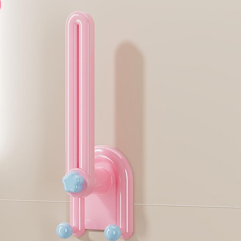 No-Drill Multifunctional Hair Accessory Storage Rack, Bathroom Adhesive Hook for Kids Headbands Hair Ties Jewelry Organizer