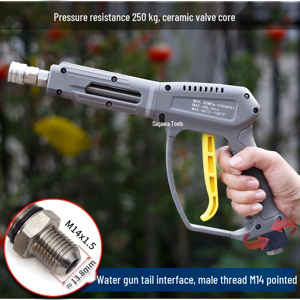 250kg Car Wash Machine: High-Pressure Water Gun Head with Anti-Tangle Ceramic Core, M14/M18/M22 280360.
