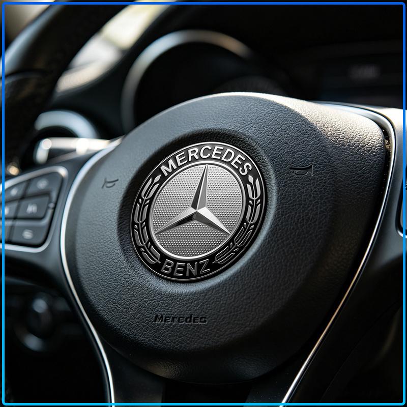 For Mercedes Benz AMG A B C E G R S CLA CLK Class GLA GLC GLE GLK C200 C200L C230 C240 Car Steering Wheel Sticker Badge Decoration Auto Accessories